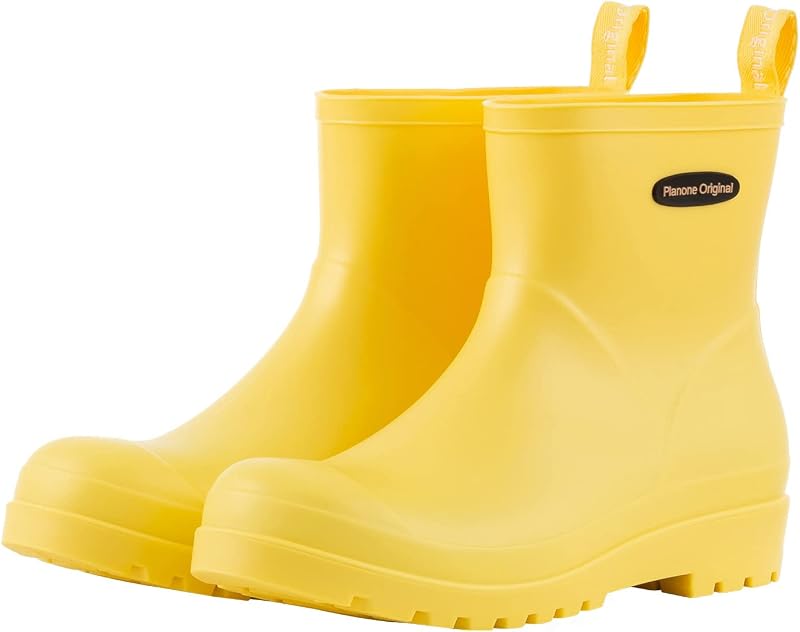 Short Rain Boots for Women Waterproof Non-Slip Chelsea Ankle Boots