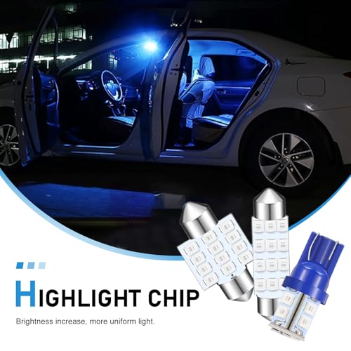Kit 24 luces LED para auto color azul 6800K miniatura 4