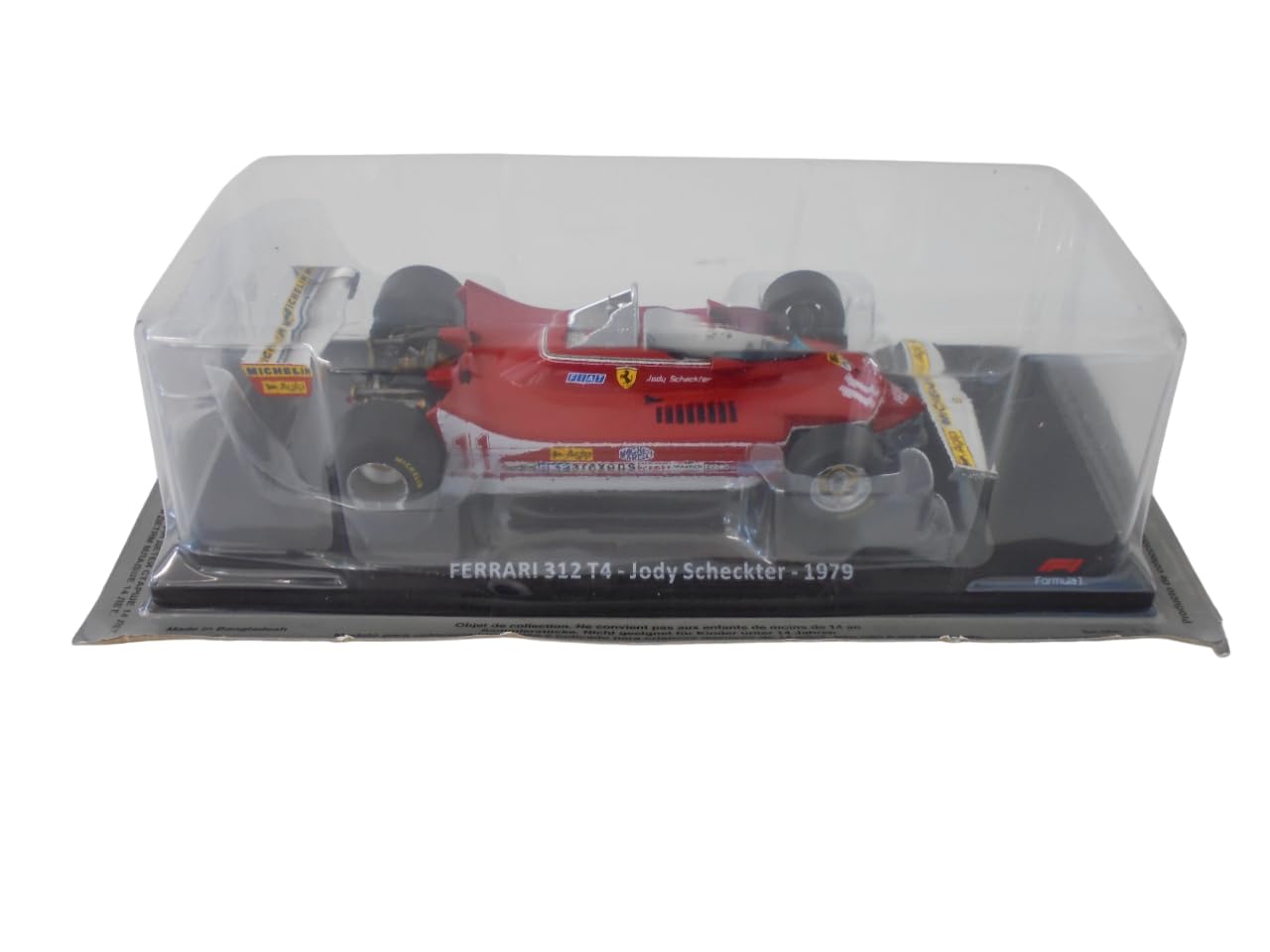 OPO 10 Formel 1 kompatibel mit Ferrari 312 T4#11 Scheckter Sieger Italien GP Weltmeister F1 1979 – 1/24 Modellauto OR045