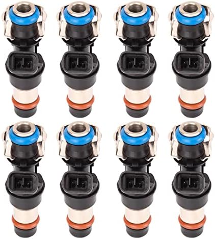 Fuel Injectors 2 Holes 8Pcs 4.8L 5.3L 6.0L Engine |Compatible with 2001-2007 Chevy Silverado Suburban Tahoe Sierra 1500 2500 3500 Yukon Escalade & Replace 17113698,17113553, FJ315, FJ10062,25317628