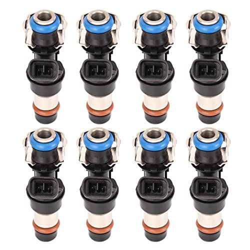 Fuel Injectors 2 Holes 8Pcs 4.8L 5.3L 6.0L Engine |Compatible With 2001-2007 Chevy Silverado Suburban Tahoe Sierra 1500 2500 3500 Yukon Escalade & Replace 17113698,17113553, Fj315, Fj10062,25317628 #TOP1