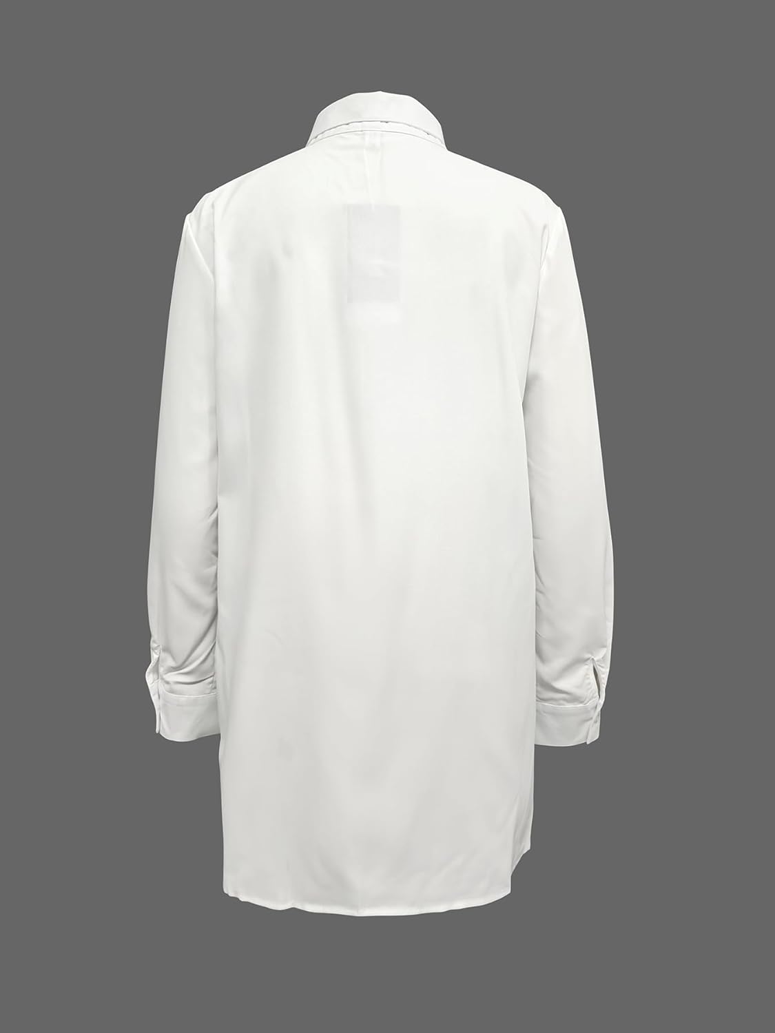 UOOZEE Women's Long Sleeve Button Down Tie Neck Blouse Dressy Casual Formal Office Work Shirt Tops - Image 5