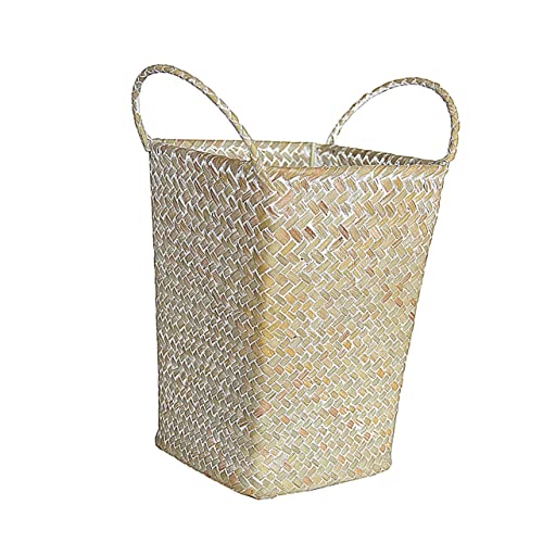 Levemolo Panier Osier Tressé De Rangement Rattan Boîte De Stockage Décorative Pour Jouets Linge Et Accessoires s Pour Maison Et Crèche Couleur Blanc