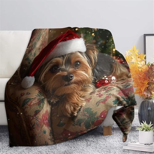 Jeté de canapé microfibre chaud Noël couverture plaid animal lit 150x200cm - 5