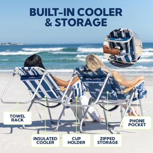 Image of SUN NINJA Folding Beach Chair for Adults with 17 inch seat Height - 1pc