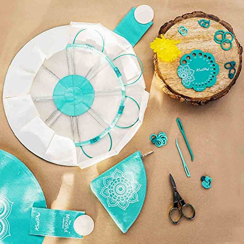 KnitPro The Mindful Collection Explore Fixed Circular Needles Set 10" (25cm), Silver - Image 3