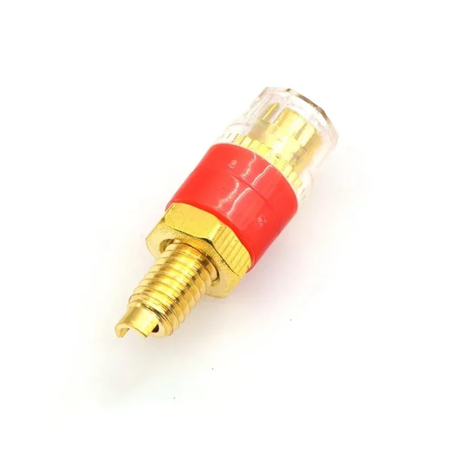 20 szt. pozłacane 4 mm słupki do wiązania wzmacniacza głośników mosiężne złącze zaciskowe z przezroczystą obudową gniazdo bananowe (10 czerwonych 10 czarny)
