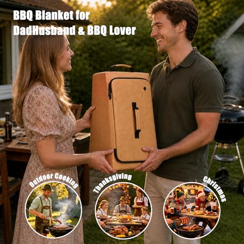 Image of BBQ Blanket for Resting Meat, 270 Opening Leak-Proof Insulated Meat Resting Bag with Butcher Paper, BBQ Brisket Blanket for Pork Shoulder /Steak /Turkey, Smoker Grilling Accessories Gifts for Men /Dad