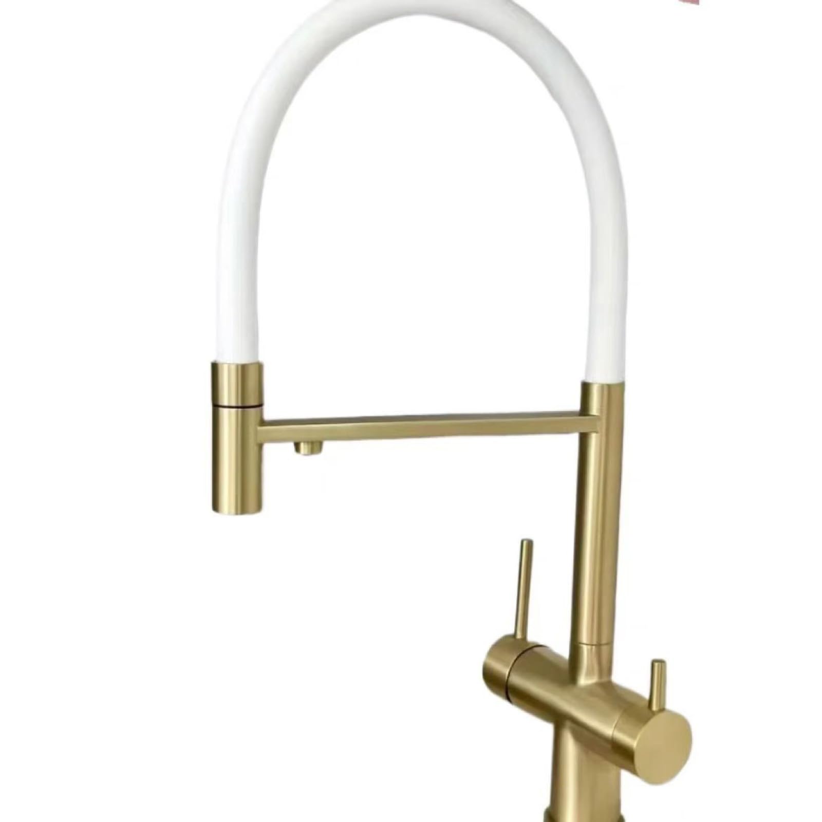 Fanjubei String Gold 304 Stainless Steel Kitchen Pull-Out Hot And Cold Water Purification Faucet, Brushed Gold