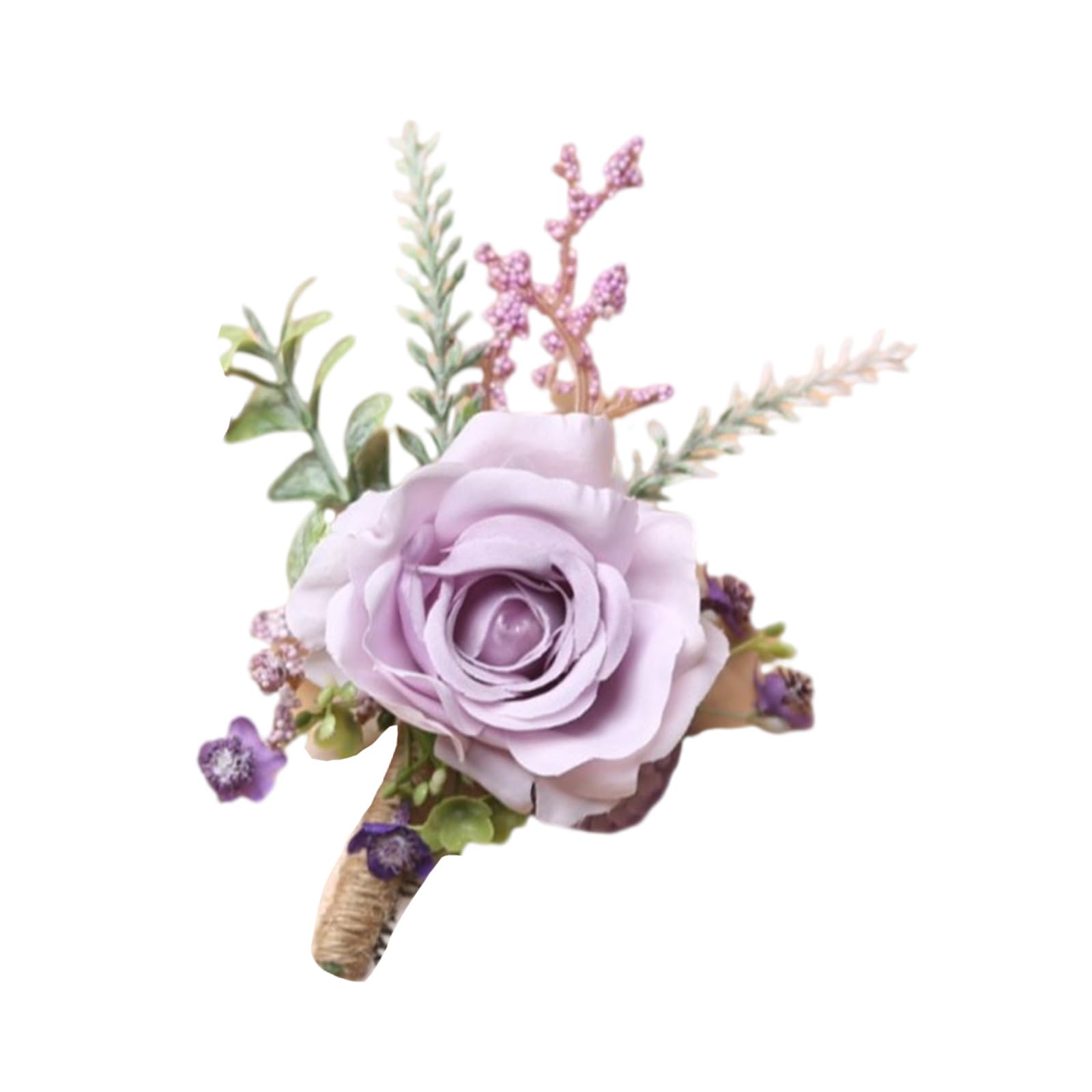 alloneslife Artificial Flower Boutonnieres for Weddings, Proms, Anniversaries & Ceremonies Corsage Decor Elegant Faux Rose Boutonniere for Bride and Groom