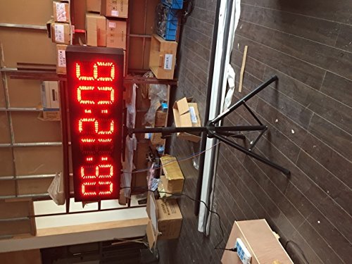 Cronómetro LED de un solo lado, color rojo, para eventos deportivos al aire libre, con trípode, 8 pulgadas, cuenta atrás y cuenta ascendente miniatura 1