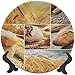Zbiór ceramiczny wiszący talerz dekoracyjny, różne etapy produkcji chleba od pszenicy do końcowego produktu kolaż wzór dekoracyjny ceramiczny talerz obiadowy ceramiczny ornament do domu i biura dekoracje ścienne vintage