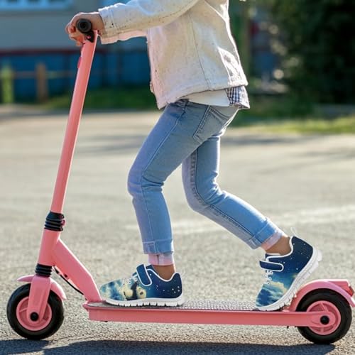 Little Kid Boys Shoes Non Slip Lightweight Breathable Comfortable Sport Athletic Running Tennis Sneakers Panda Galaxy Sky Pattern4