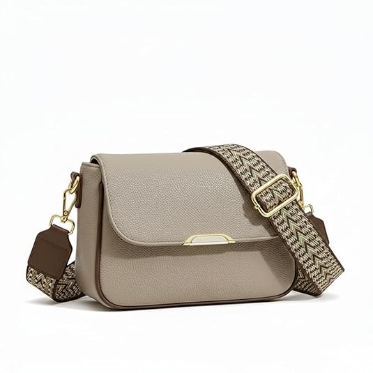 Cream Crossbody Crescent Bag
