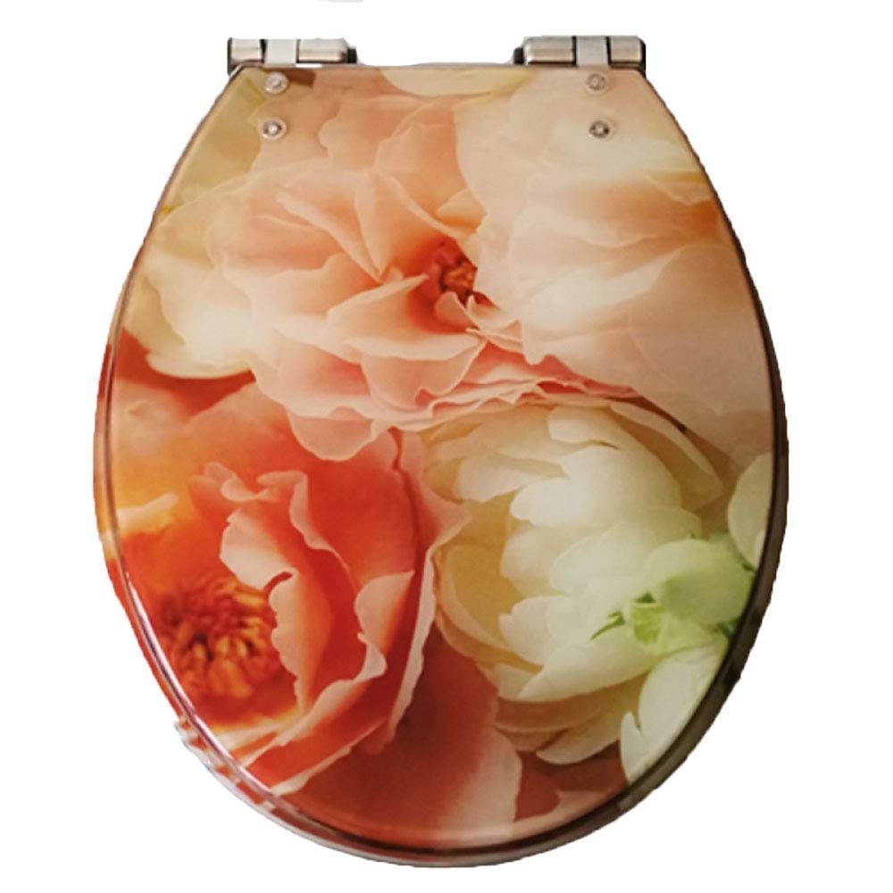 Abattant WC rose universel et freins de chute pour cuvette U V O