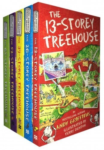 Treehouse Books Collection Andy Griffiths 5 Books Set (The 65-Storey, The 52-Storey, The 39-Storey, The 13-Storey, The 26-Storey)