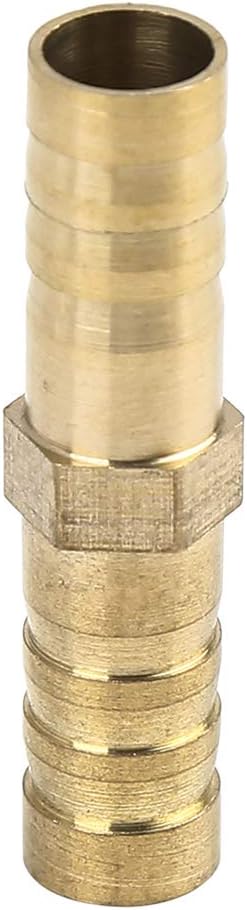 X AUTOHAUX 8mm Brass Barb Hose Fitting Straight Connector Adaptor for Air Water Gas Oil