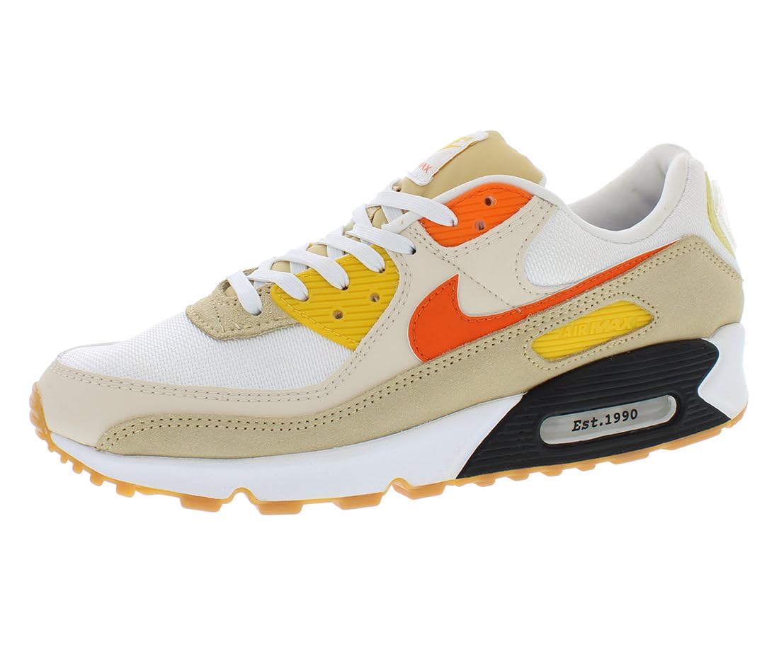 Nike AIR MAX 90 SE-Summit White/Safety ORANGE-SESAME-FB4315-100-9UK (B0BWR8T81W) Amazon Price History, Amazon Price Tracker