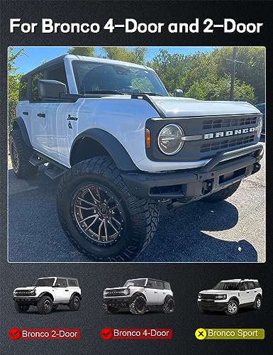 Image of Bronco Front Bull Bar (Not for Bronco Sport) | Matte Black Front Bumper Grill Grille Guard Compatible with Ford Bronco 2021-2023 2 /4 Doors with Modular Steel Bumper