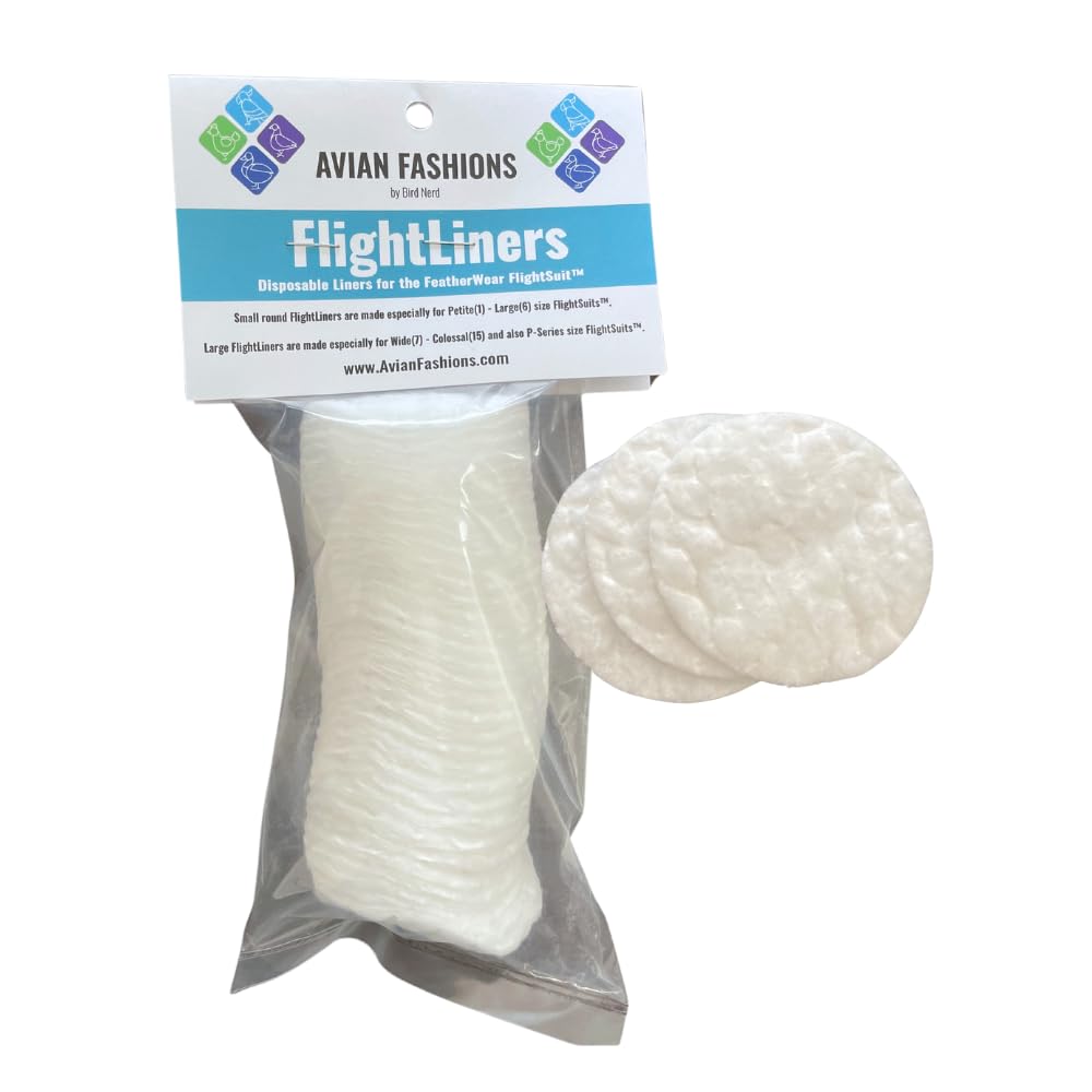 AVIAN FASHIONSSmall Liners for Avian Fashions FeatherWear FlightSuit Bird Diaper | Disposable | Extend Time Between FlightSuit Washes