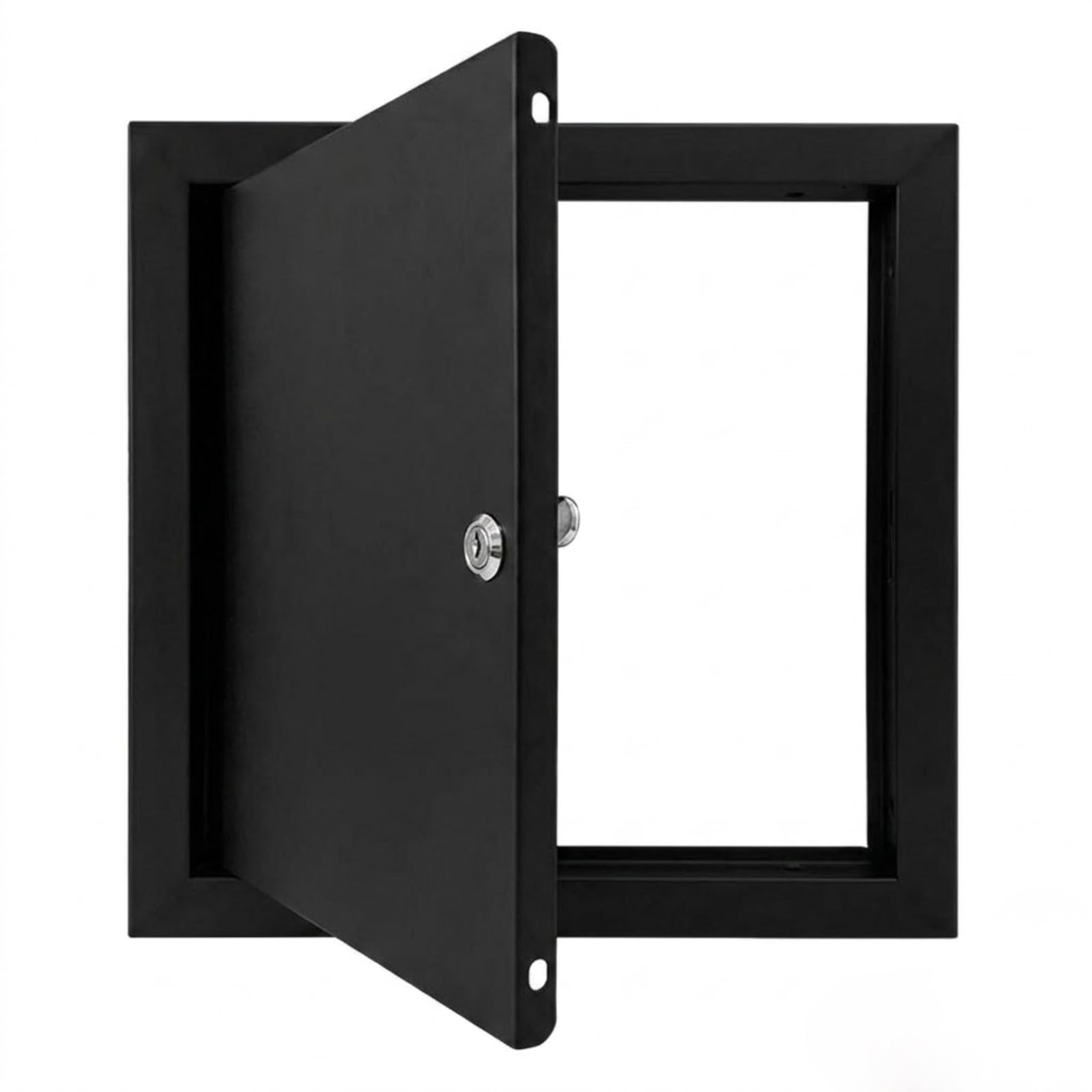 Aluminum Access Panel 400x400mm, Lockable Inspection Hatch for Ceiling & Wall, Secure Metal Access Panel with Key Lock for Electrical, Plumbing & HVAC Service(Black,60x75cm)