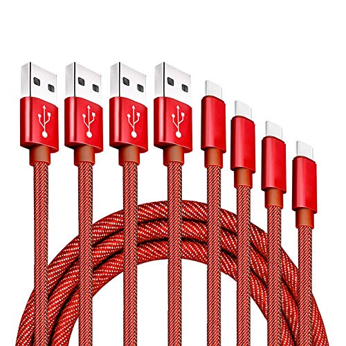 USB Type C ケーブル【4本セット 1m+2m+2m+3m】タイプc 充電ケーブル 急速充電 デニム生地 超耐久 USB A to USB C ケーブル データ転送 iPhone 16 Pro Max iPhone 15 Plus Galaxy X