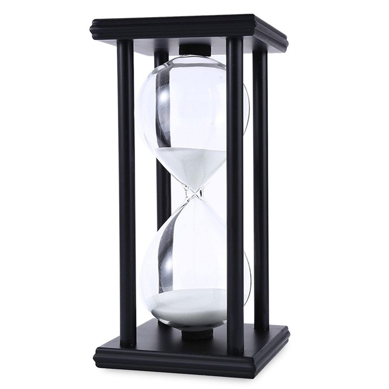 Temporizador de arena de 60 minutos de reloj de arena de la cocina de la escuela de madera moderno reloj de arena reloj de arena temporizador de té decoración del hogar regalo