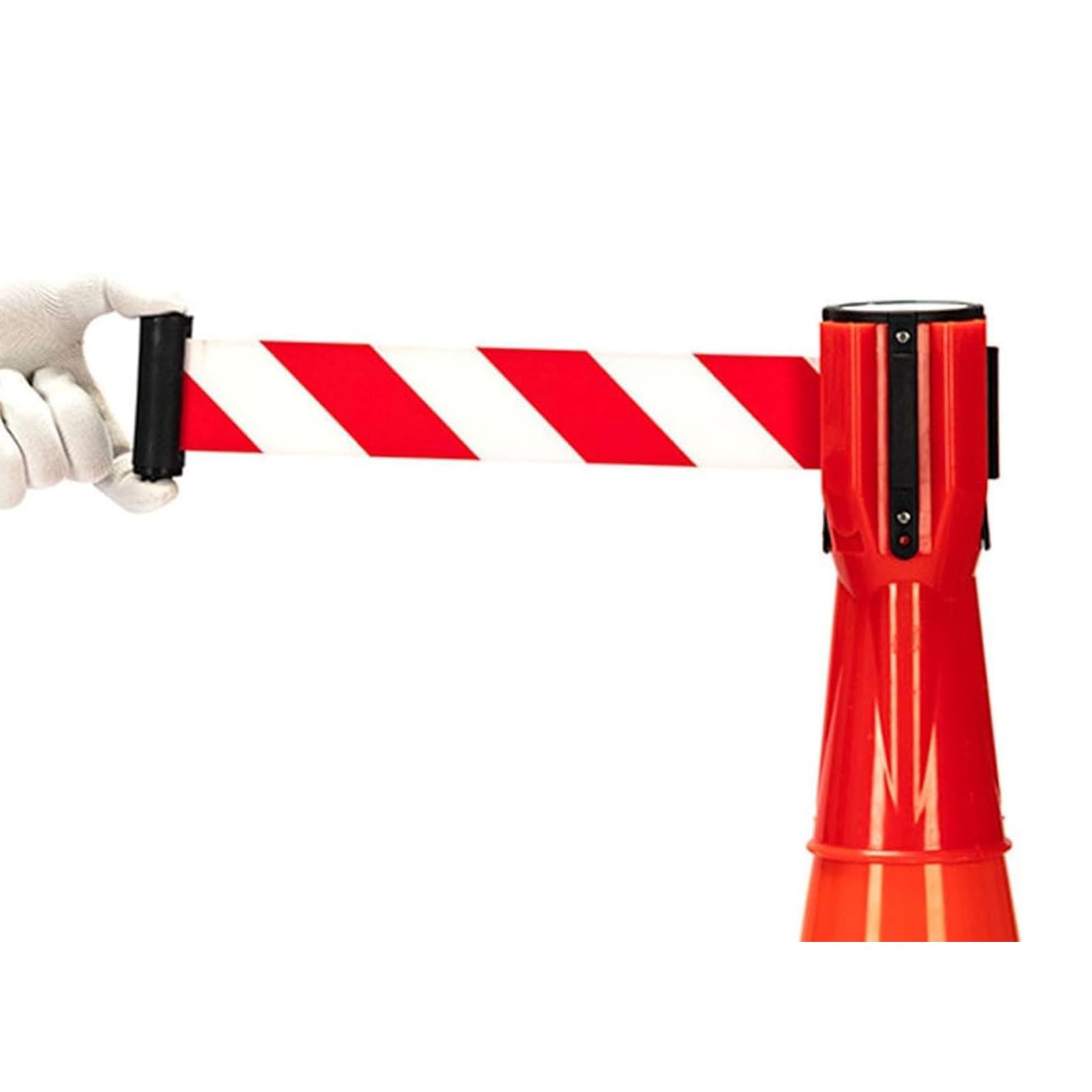 GTHTUHFD Red Retractable Belt Barrier With Cone Topper For Traffic & Crowd Control - 10M,3m/9.84ft