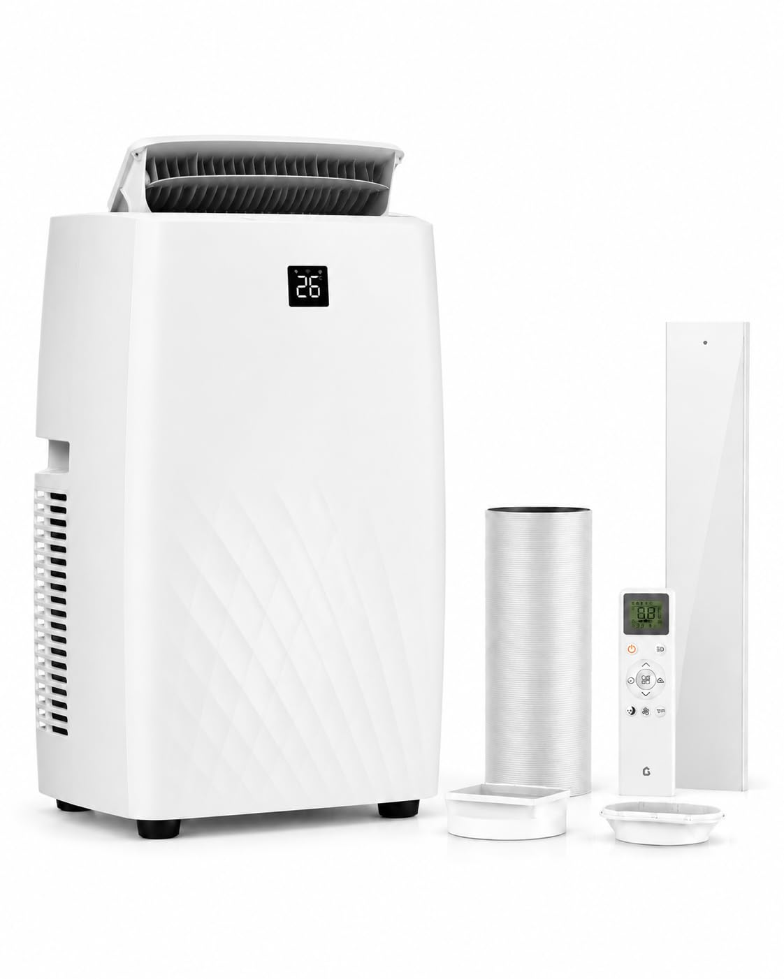 Photo 1 of 14000 BTU Portable Air Conditioners, 4-in-1 AC Unit with Cooling, Fan, Dehumidifier and Sleep Modes, for Rooms Up to 450 Sq.Ft, Remote Control, 24H Timer, Window Kit for Bedroom Apartment Dorm