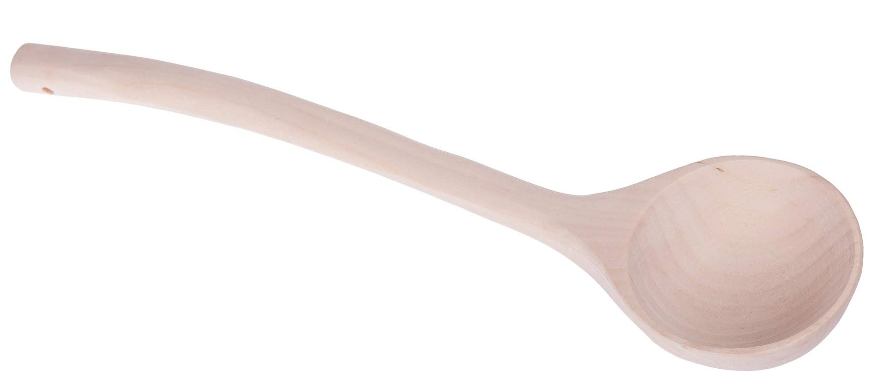 Wooden World Cuillère à Sauna en Bois pour Seau Décor Cuisine Style Rustique - Fabriqué à partir d'une seule pièce de bois - Solide