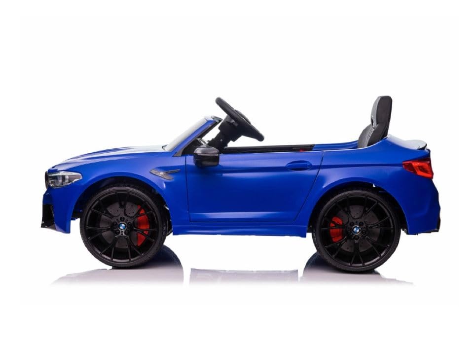 FINOOS Voiture électrique Enfant B.M.W M5 24V, avec télécommande 2.4Ghz, 1-6 Ans (Bleu)