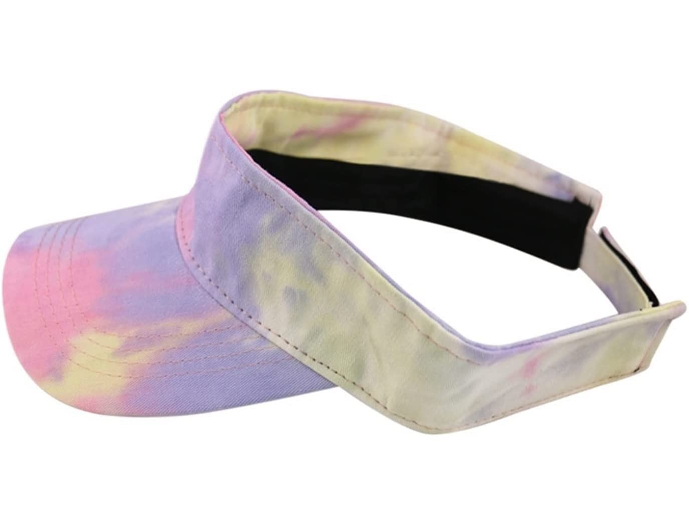 Casquette Visiere Femme, Summer Tie-Dye Réglable Dames Vide Chapeau Pare-Soleil Protection Solaire D'été en Plein Air Pliable, Chapeau de Plage