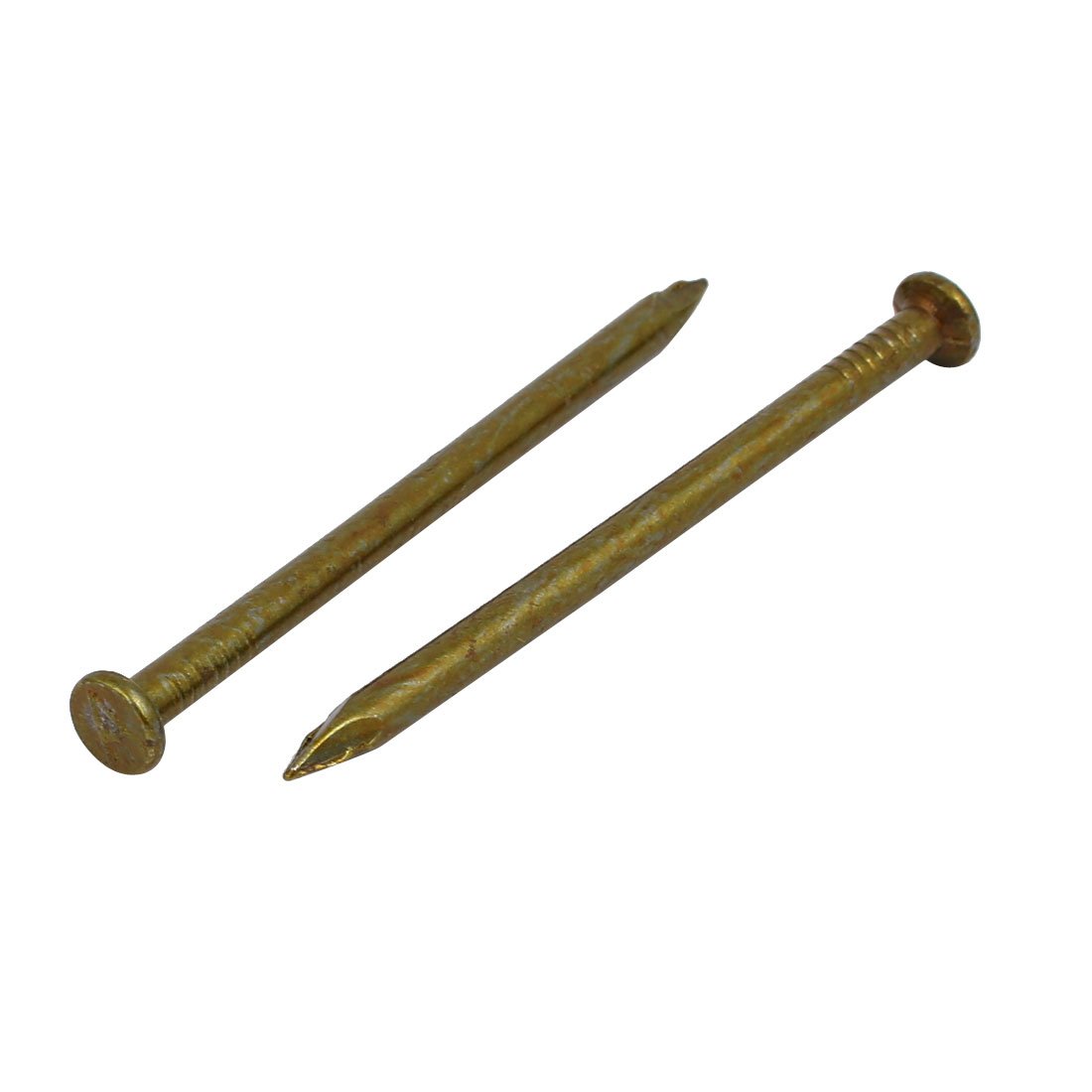 Aexit Fiber Concrete fastener Cement Wall Steel Point Tip Wire Nails 4mmx70mm 100PCS Model:23as34qo214