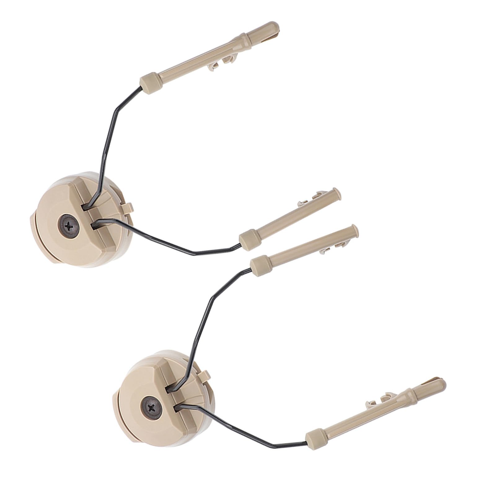 MAGT Supporto per Auricolare a Sospensione Adattatori per Casco, 2 Pezzi in PC in Acciaio Inossidabile per Comtac I Comtac II (Tan)