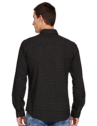 Image of Park Avenue Men's Pure Cotton Print Pattern Slim Fit Cut Away Collar Full Sleeve Casual Shirt