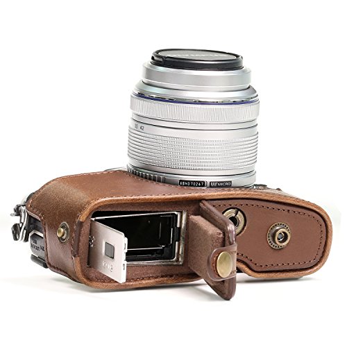Funda MegaGear de Cuero para Cámara Olympus Pen E-PL8 miniatura 3