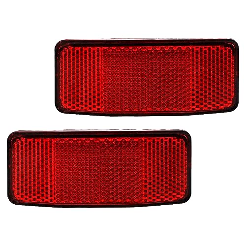 SM SunniMix 2Pcs Bike Reflectors for Night Riding Safety Reflectors Basket Mount Bicycle Reflectors for Outdoor Pannier Racks Frame Mountain Road Bikes