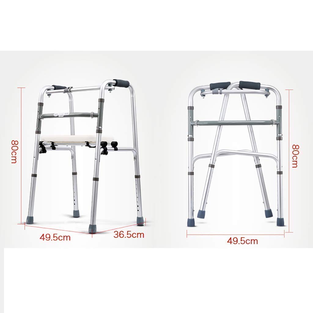 Składany rollator, lekki, aluminiowy, składany, wspomagający poruszanie się, rollator, chodzik 2 w 1 ze zdejmowanym siedziskiem