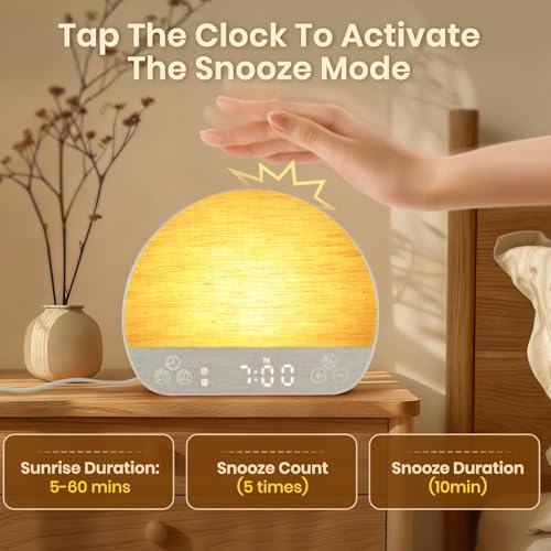 Réveil Luminothérapie Simulateur d'Aube Charmofun contre les Réveils Difficiles en Hiver - 5