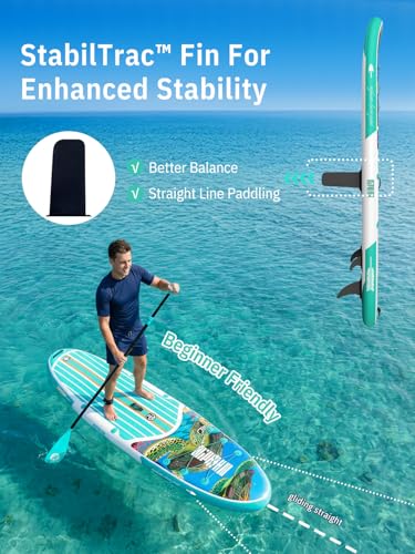 Image of Niphean Inflatable Stand Up Paddle Board with SUP Accessories, Anti-Slip EVA Deck, 10'6'' Inflatable Paddle Boards for Adults & Youth of All Skill Levels