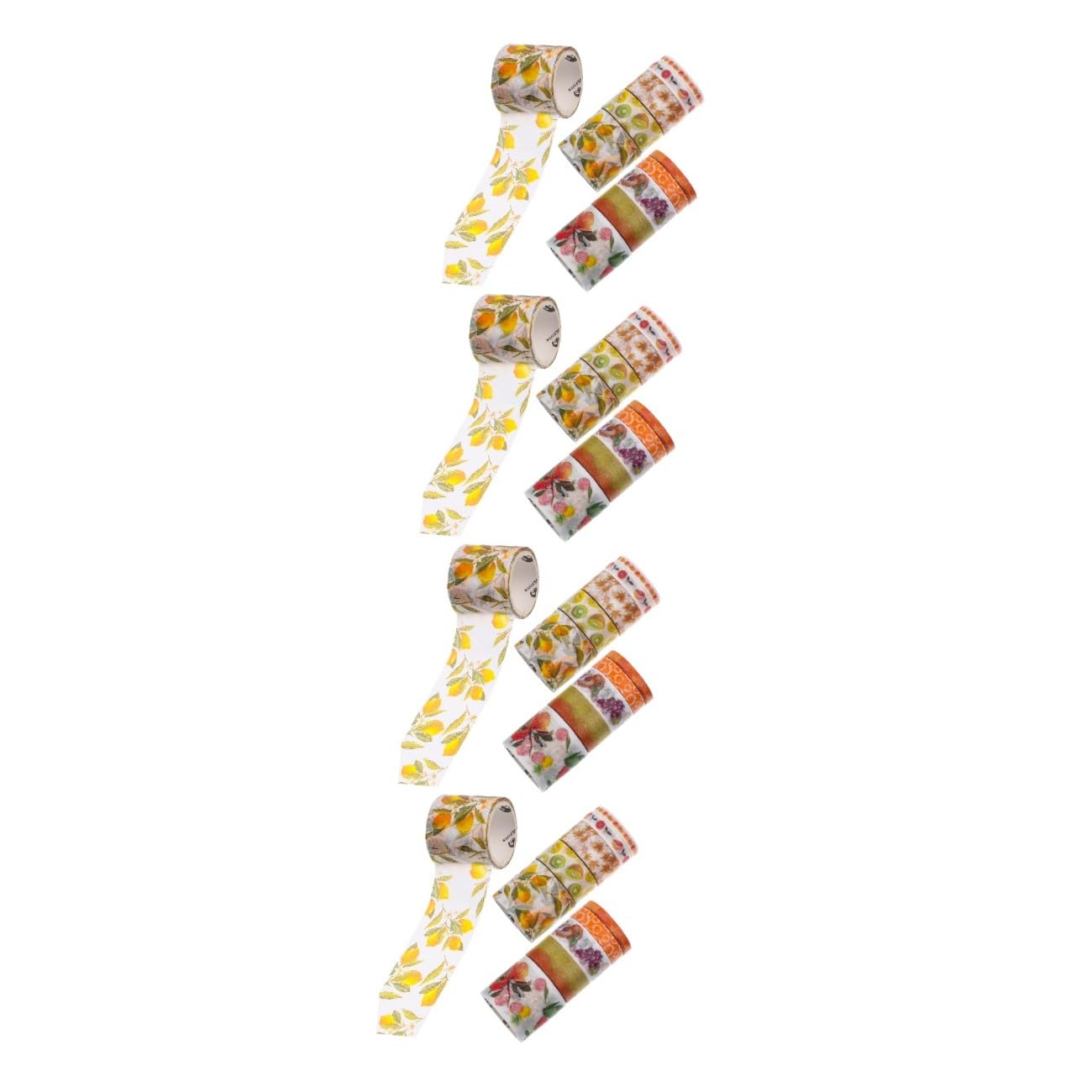 SHINEOFI 4 Set Di Nastri Washi Giapponesi Floreali Nastri Adesivi Gialli Per Decorare La Casa Scrapbooking 10 Pezzi*4