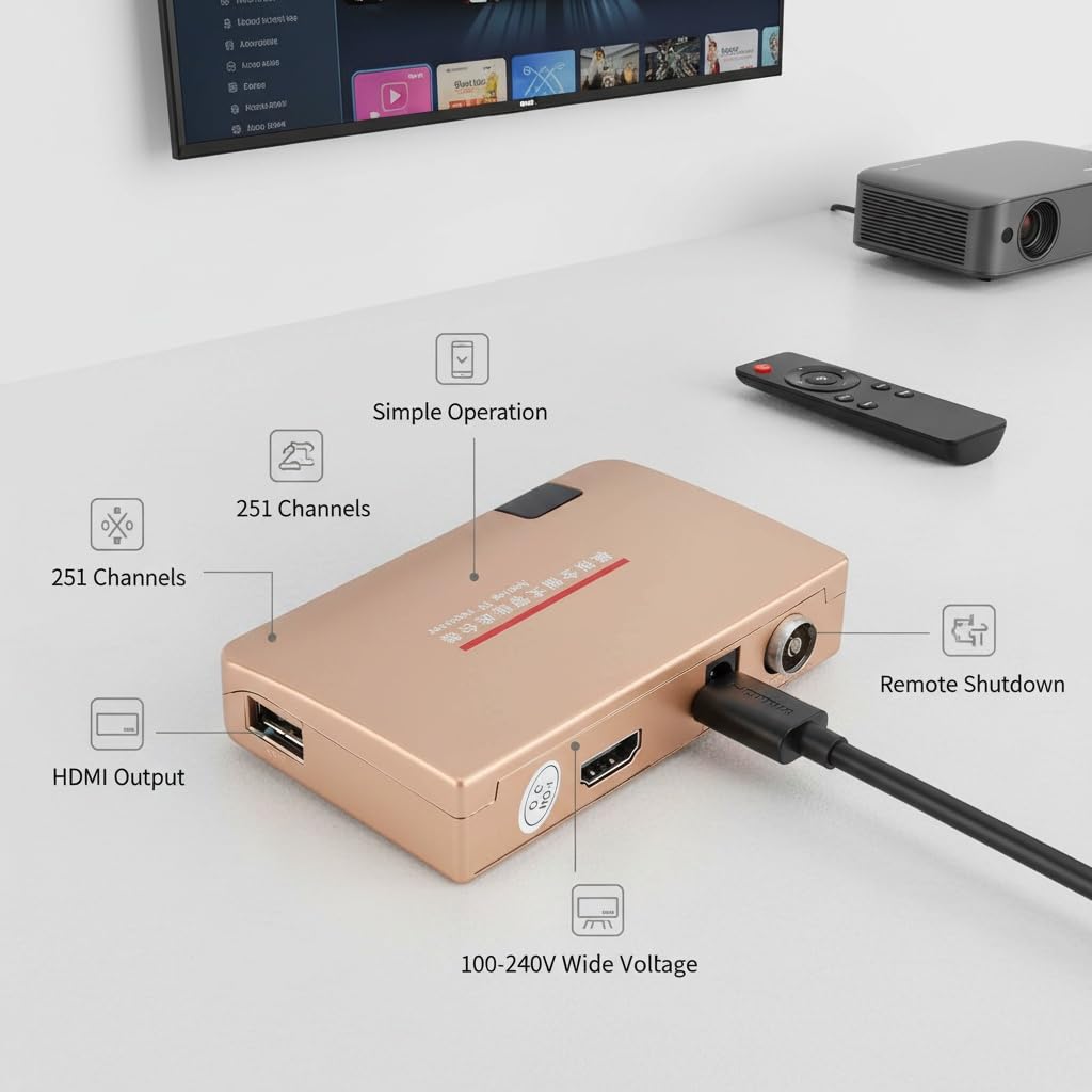 RF zu HDMI Konverter HDMI zu RF Modulator Analoger TV Empfänger Adapter HD Modulator mit Fernbedienung für alle Port TVS Projectors Multimedia Teaching Network
