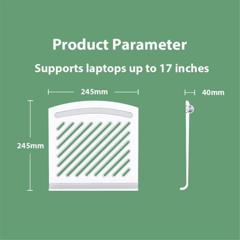 Supporto per Laptop Supporto for Laptop da scrivania, Supporto di Raffreddamento Pieghevole e Portatile for Laptop, Supporta Laptop Fino a 17" Rialzo per Laptop(Nero)