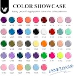 VANREESA 48 Pcs Gel Nail Polish Set 42 Couleurs Gel polonais avec 2 Pcs Base Coat Glossy & C'est pas vrai. & argent & Golden Top Coat Nail Kit Cadeaux pour les femmes filles Nail Art Salon à la maison