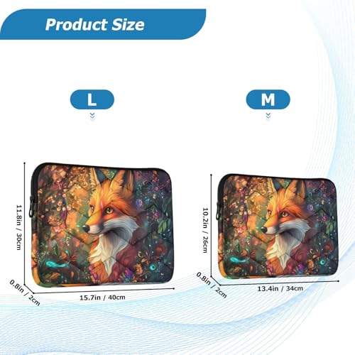Funda portátil vintage Fox naranja tamaño grande miniatura 3