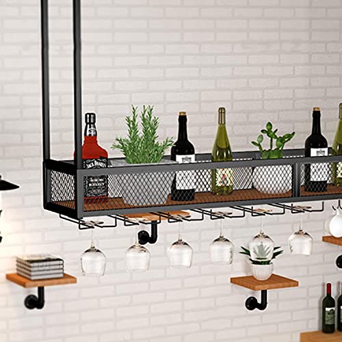 Casier à vin réglable avec support de verres et éclairage pour agencement de bar moderne - 6