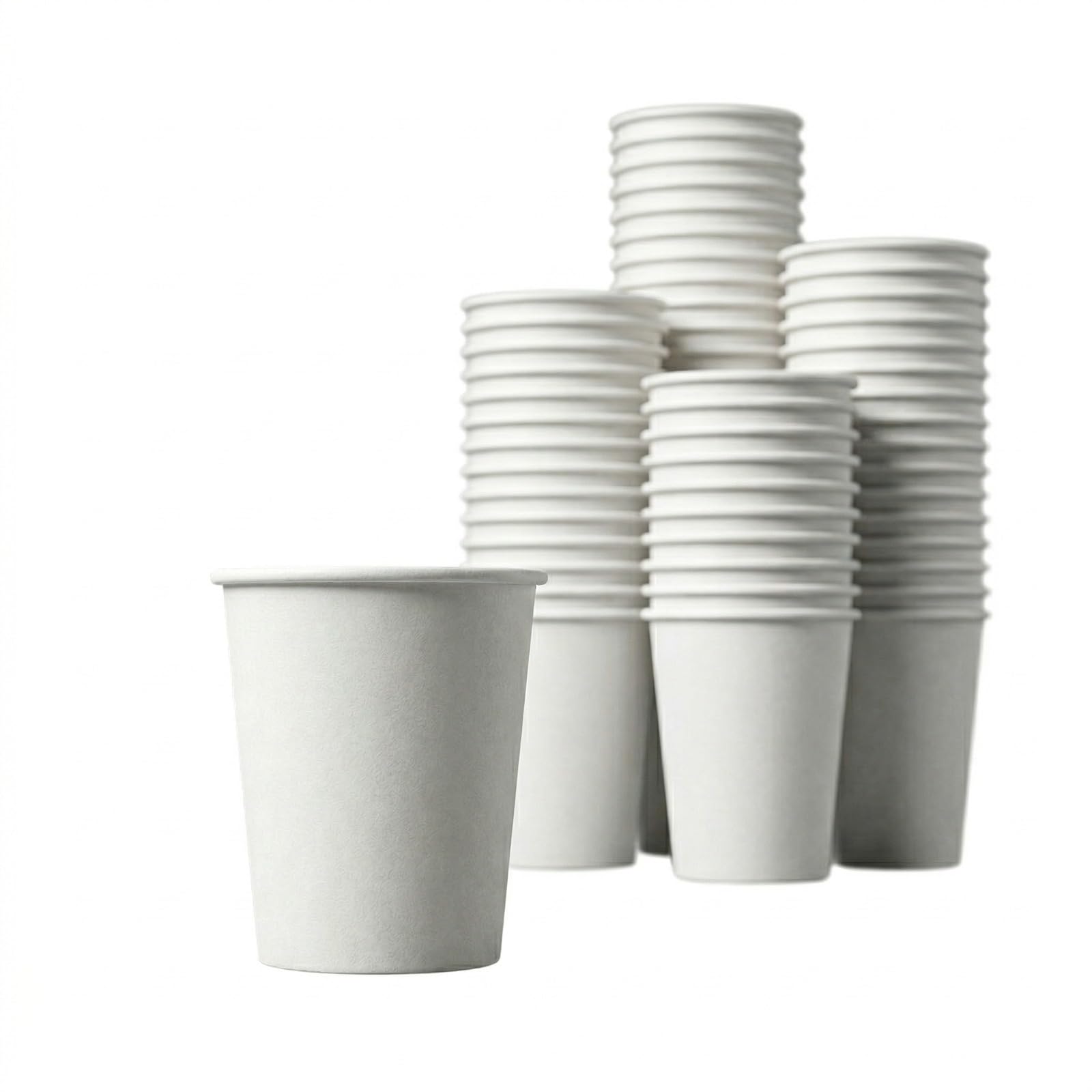 CaterCo 8oz White Paper Cups 237ml (500 Pack) – Coffee Cups for Hot & Cold Drinks – Recyclable Biodegradable Cups for Tea, Latte, Vending Water, Parties, Catering & Office – (8oz - 500 Pack)