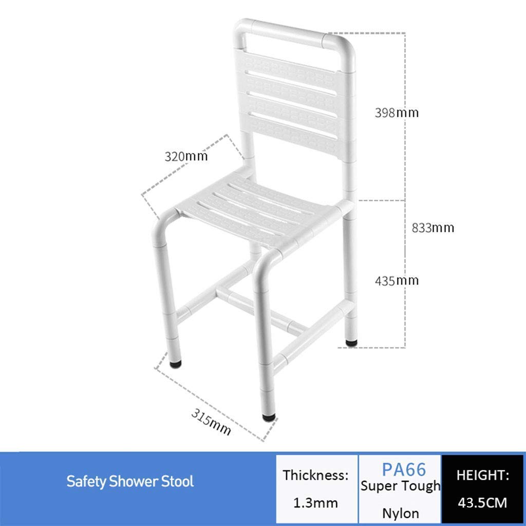 TBLOTYD Shower Stool, Non-Slip Safety Bathroom Stool, Bathroom Chair Anti Slip Seat for Pregnant Woman Chair,One Color-X