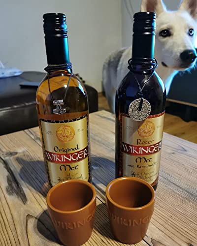 Original Wikinger Met + Roter Wikinger Met im Geschenkset | 2x0,75L inkl. 2 Becher | Honigwein aus der Region Haithabu… - Image 7