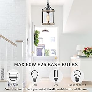 Farmhousependantlightrusticwhitewoodandmetalcagehanginglightfixtureswithglass43inchadjustableforflatandslopceilingpendantlightingforkitchenislandfoyerhallway Urban Country Home Decor Farmhouse pendant light rustic white wood and metal cage hanging light fixtures with glass 43 inch adjustable for flat and slop ceiling pendant lighting for kitchen island foyer hallway urban country home decor